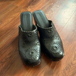Jack Rogers USA Black Clog Mules